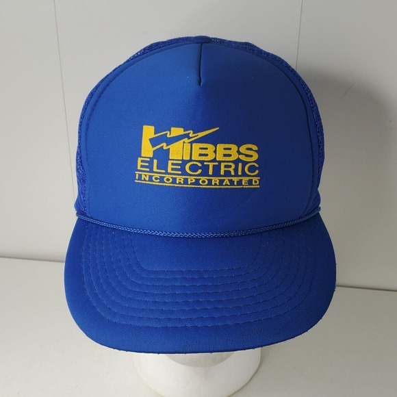 VTG Hibbs Electric Incorporated Snapback Cap Mesh Trucker Hat Trenton Georgia - Picture 1 of 8